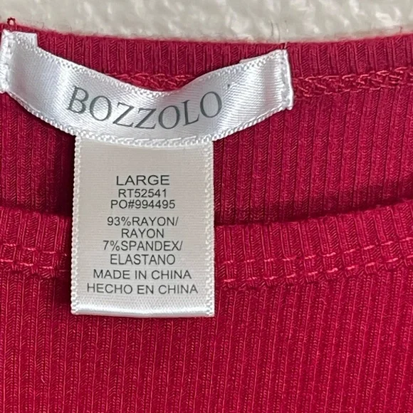 Red Ribbed Women's Crop Top Large - Picture 2 of 3